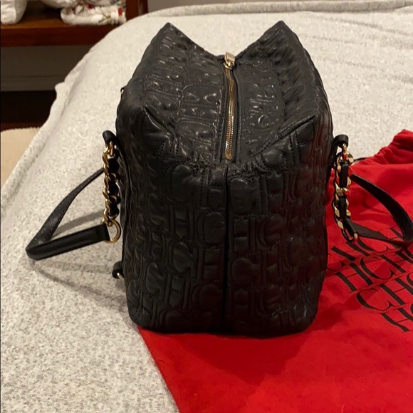 Carolina Herrera shoulder lamb skirt leather bag - Picture 4 of 10